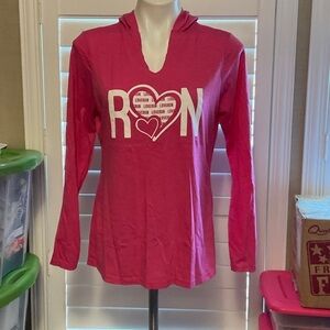 District Pink Love Run Women's Hoodie